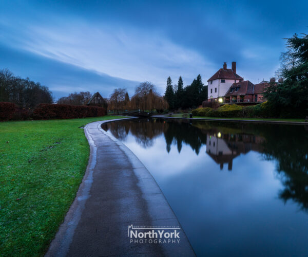 Rowntree Park, York, Reflections During Blue Hour