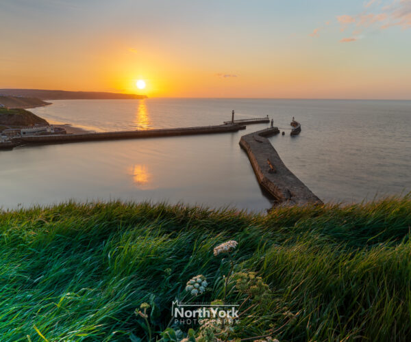 Whitby Harbour Golden Hour Sunset